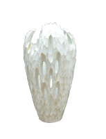 Meteorite golden white vase