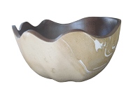 Shell Salad bowl,marbling coffee